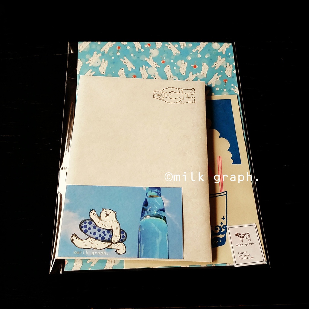 夏のレターセット(かき氷)