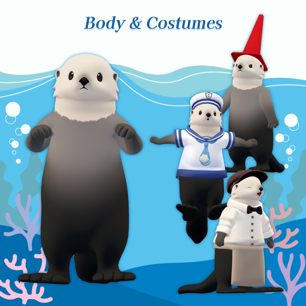 海辺のカプゥ ~リメイク~【VRChat用3Dアバター】