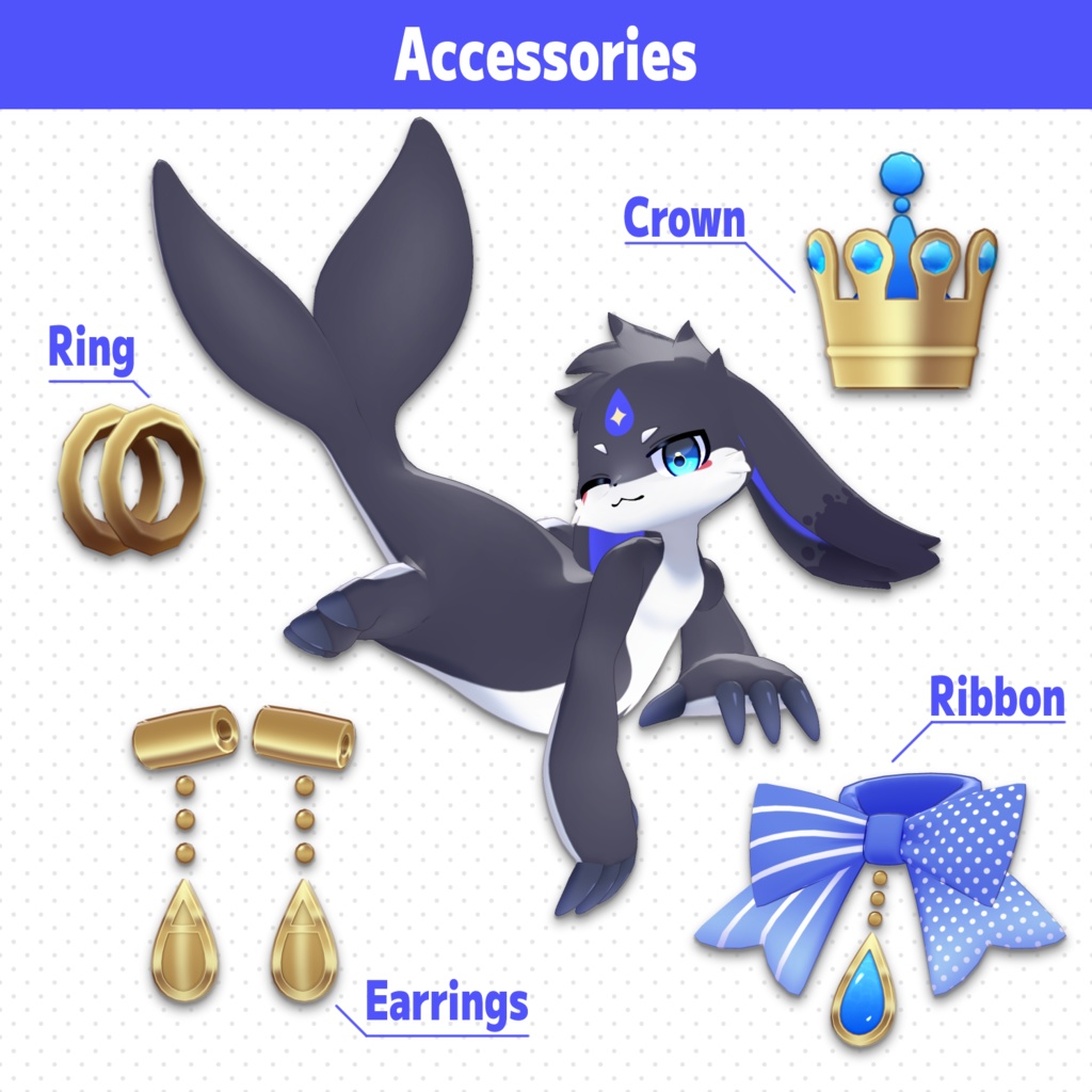 【販売記念セール¥5,000→¥4,000】アクアル -Aqual-【VRChat用3Dアバター】