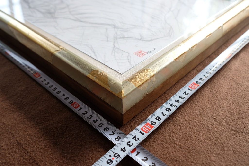 アングレーム国際漫画祭でのライブペイント「捨身飼虎図」のための下絵 鉛筆線画直筆素描 オリジナル1点