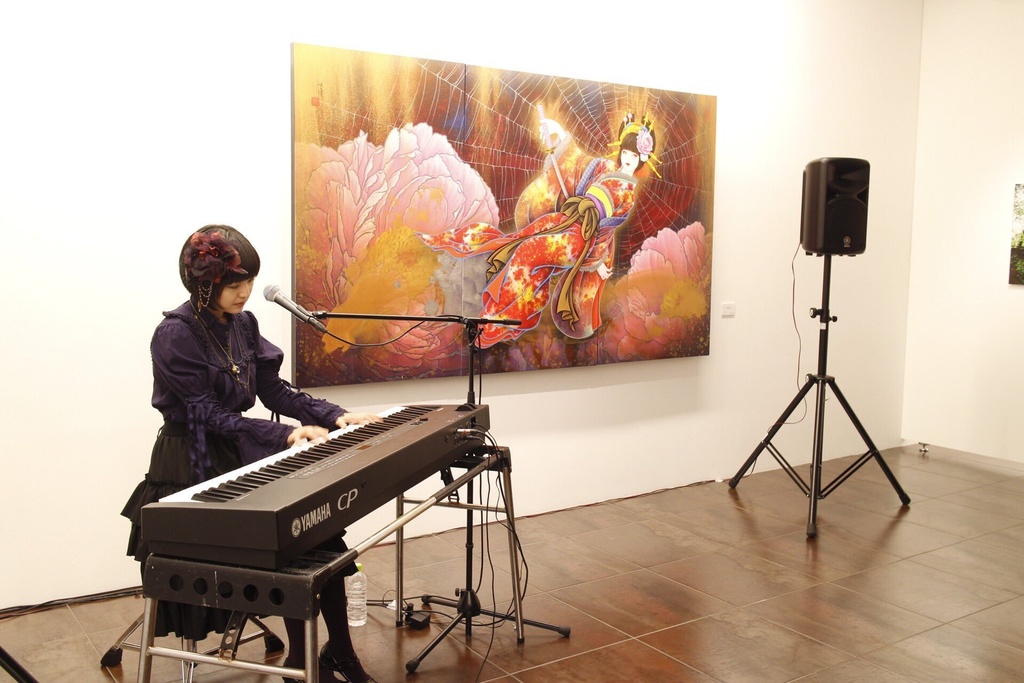 小林未郁さんCD「Mika Type ろ」ジャケット原画「絡新婦」のための下絵 鉛筆線画直筆素描 オリジナル1点