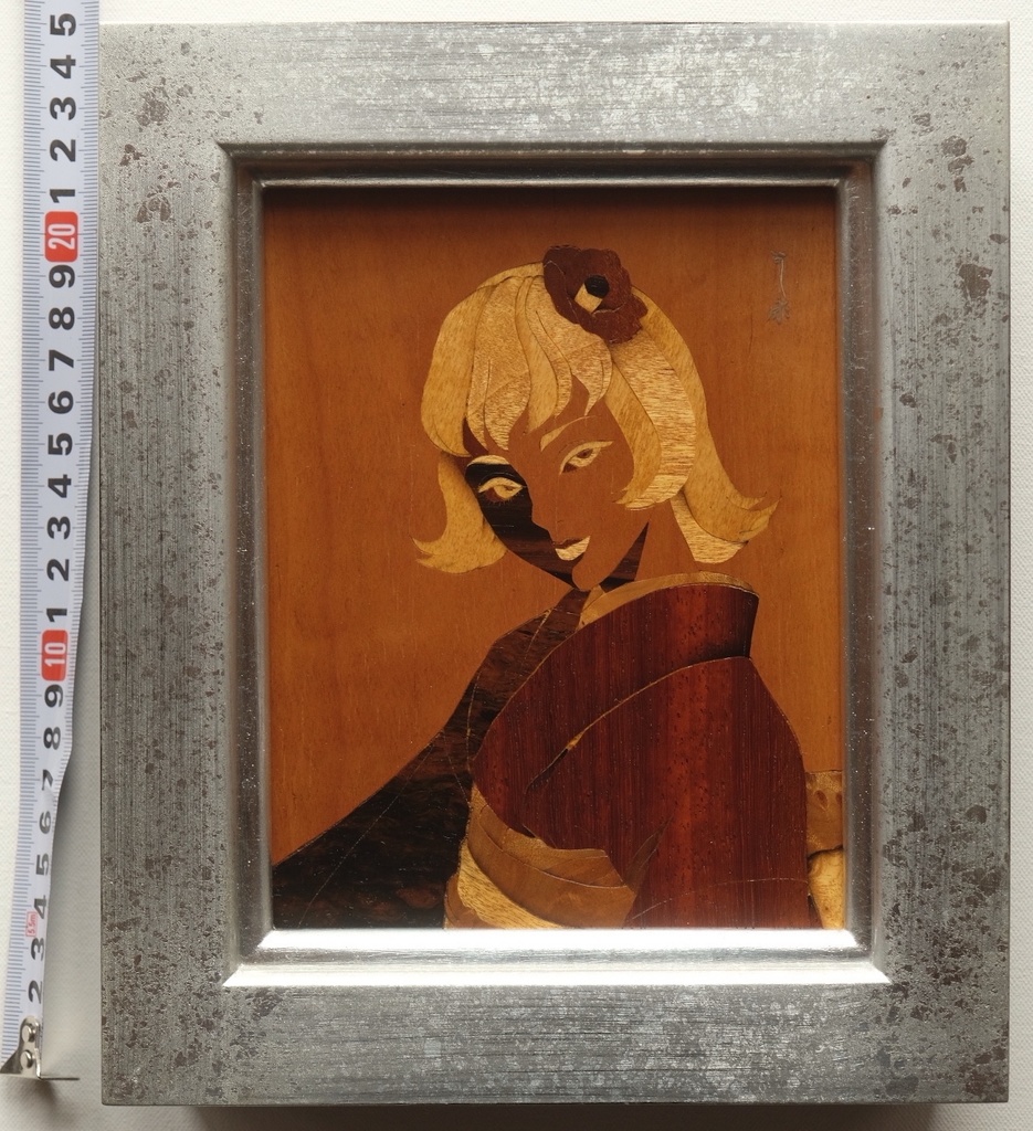 木象嵌「初春の髪」① フィレンツェZouganista工房で制作 伝統工芸 オリジナル一点