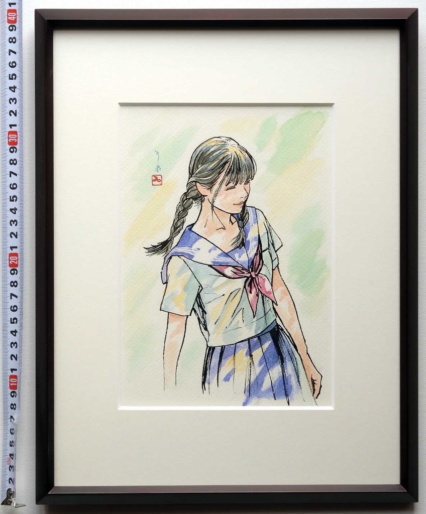 金銀蒔絵螺鈿漆作品群のためのスケッチ ペン・水彩画直筆素描 オリジナル1点