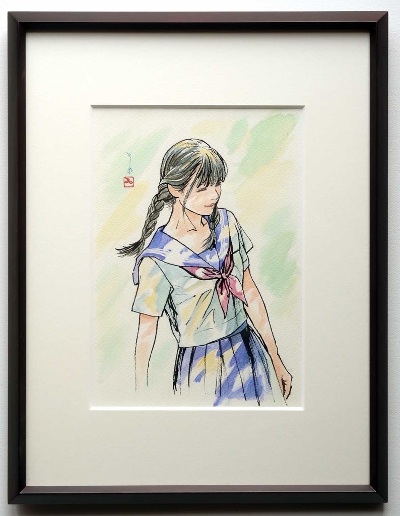 金銀蒔絵螺鈿漆作品群のためのスケッチ ペン・水彩画直筆素描 オリジナル1点