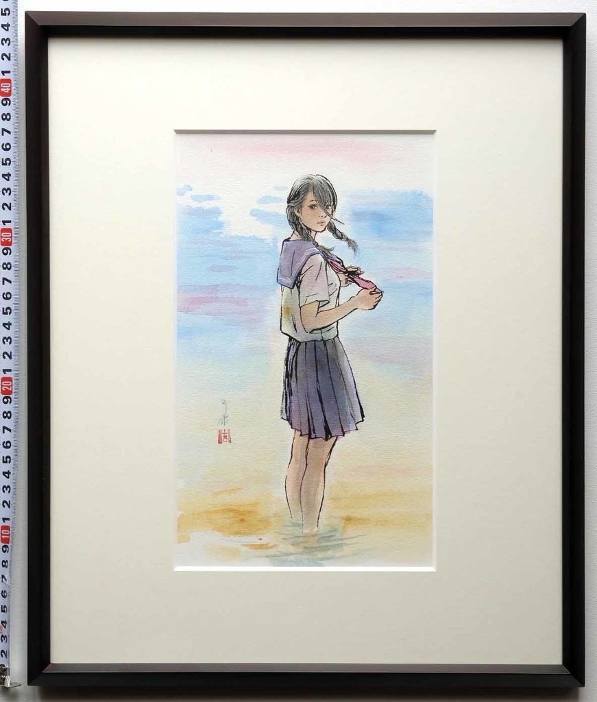 金銀蒔絵螺鈿漆作品群のためのスケッチ② ペン・水彩画直筆素描 オリジナル1点