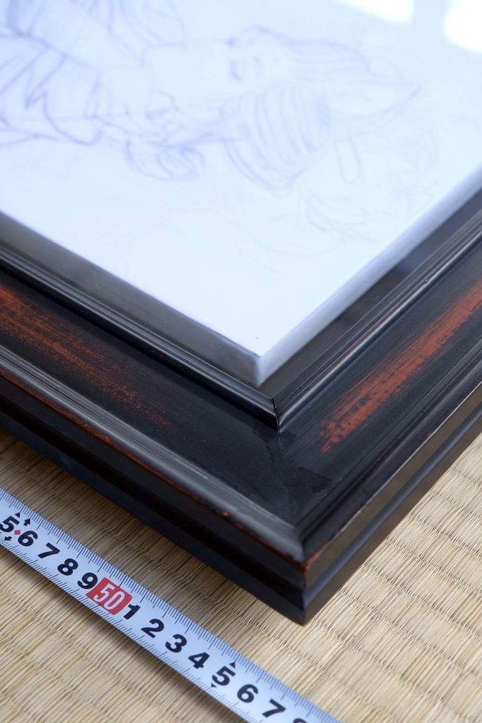 絵画「見立て義経千本桜 初音の鼓」のための下絵 鉛筆線画直筆素描 オリジナル1点