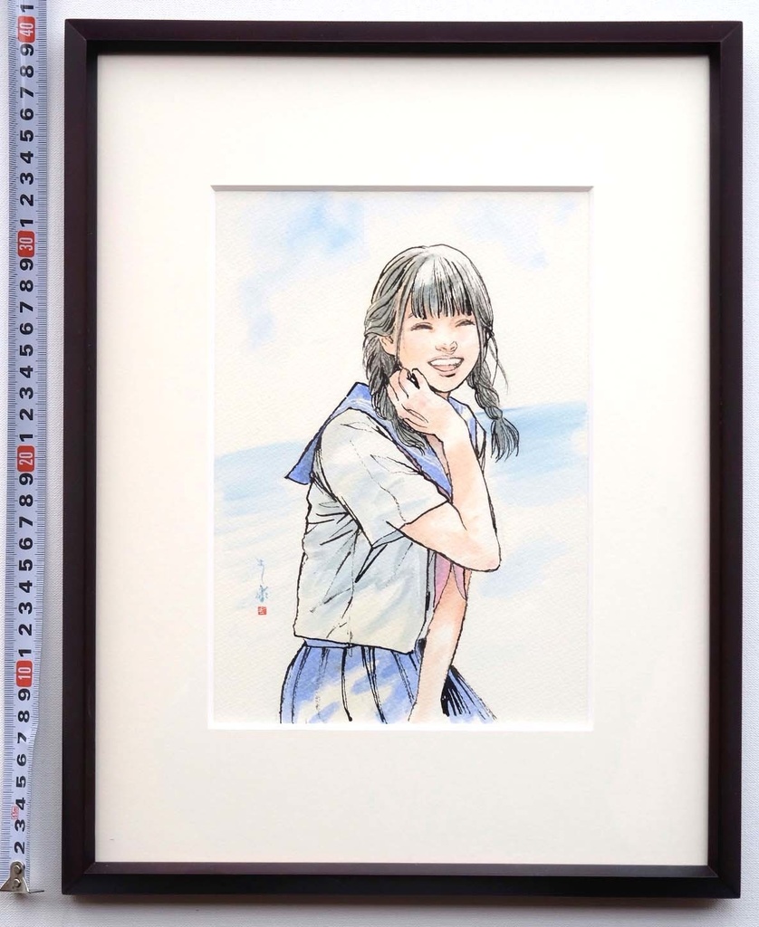 金銀蒔絵螺鈿漆作品群のためのスケッチ⑥ ペン・水彩画直筆素描 オリジナル1点