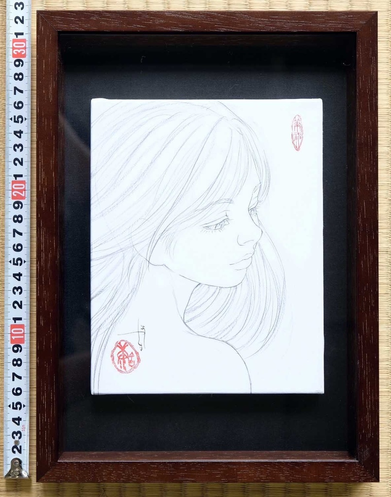 絵画「Fairy tale」のための下絵 鉛筆線画直筆素描 オリジナル1点