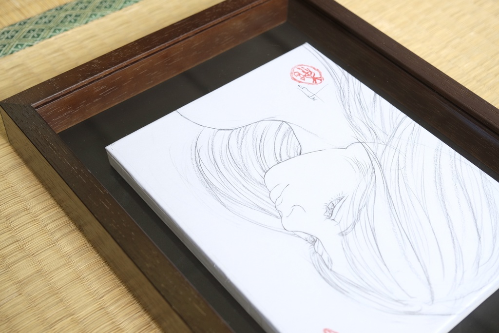 絵画「Fairy tale」のための下絵 鉛筆線画直筆素描 オリジナル1点