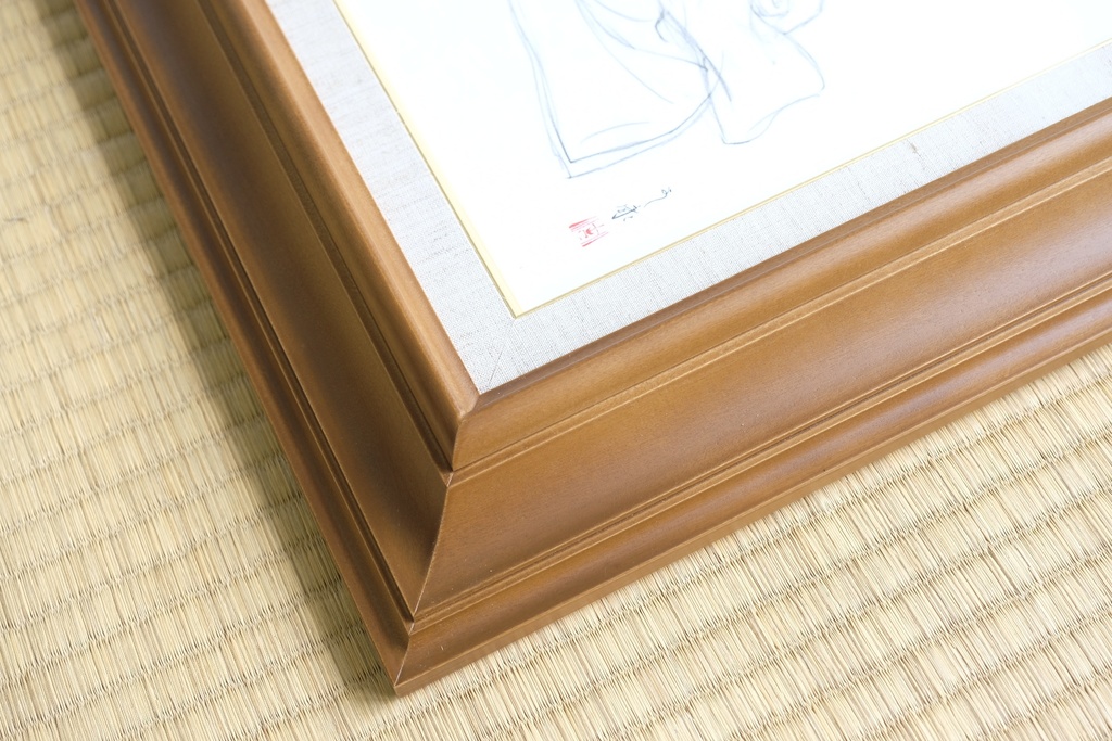 絵画「やつし稲荷」のためのスケッチ 鉛筆線画直筆素描 オリジナル1点