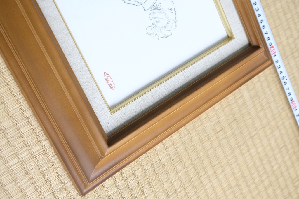 絵画「やつし稲荷」のためのスケッチ 鉛筆線画直筆素描 オリジナル1点