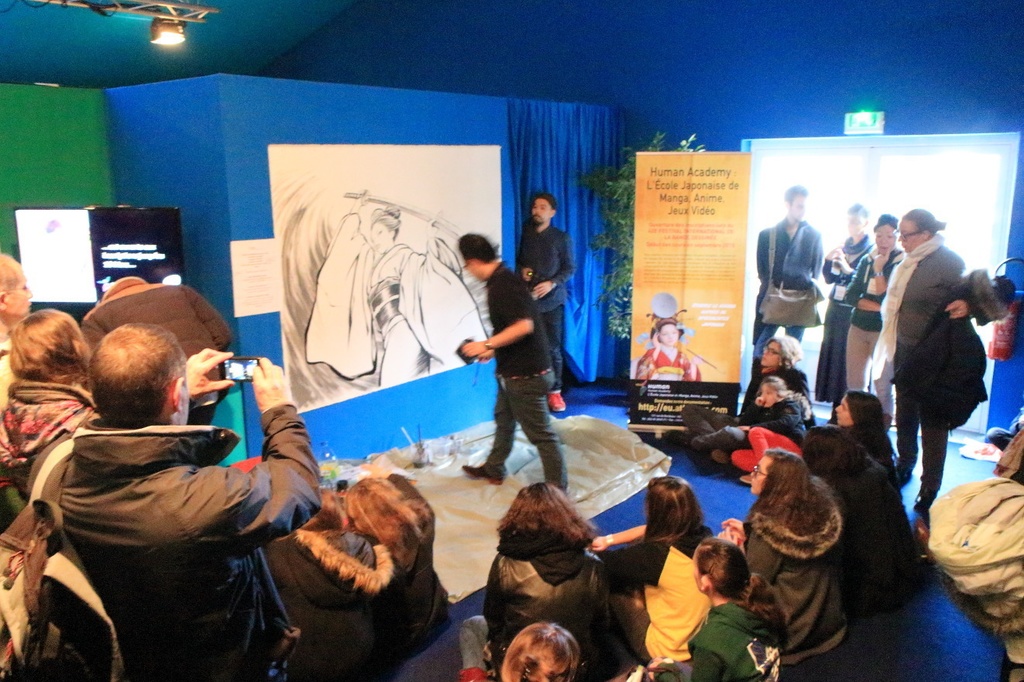 2015年フランス・アングレーム国際マンガ祭におけるライブペイントのための下絵 鉛筆線画直筆素描 オリジナル1点