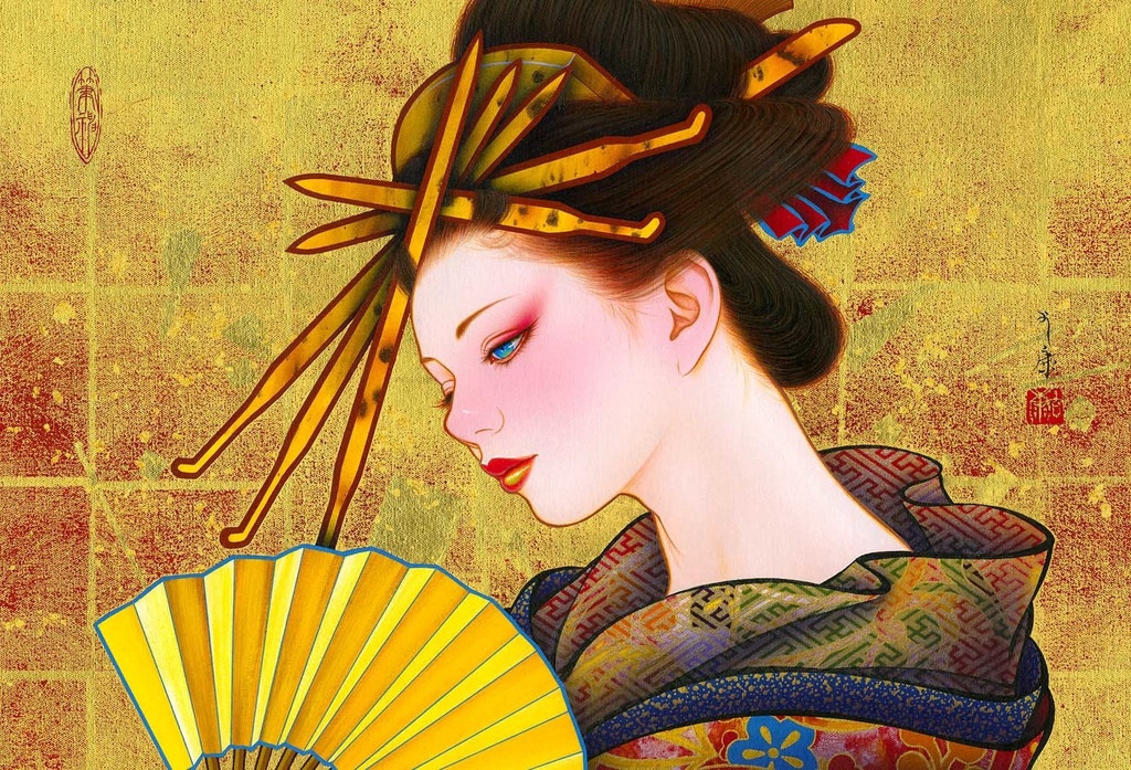 絵画「やつし権現」のための下絵 鉛筆線画直筆素描 オリジナル1点