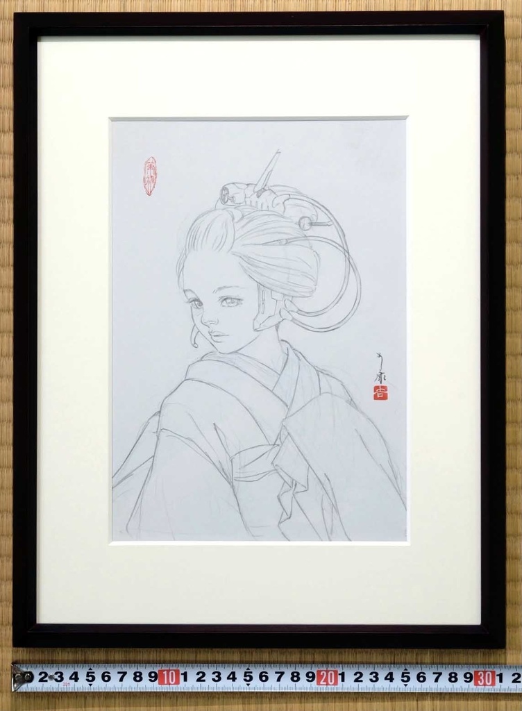 絵画「Connection」のための下絵 鉛筆線画直筆素描 オリジナル1点