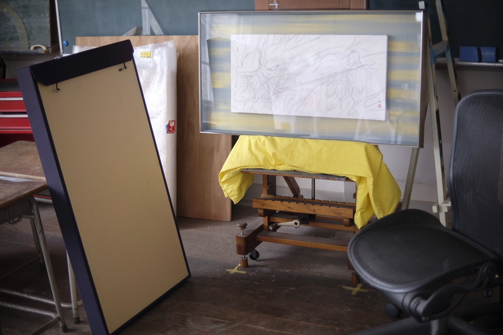 マンガ「筆神」連載前後に描いたスケッチ 鉛筆線画直筆素描 オリジナル1点