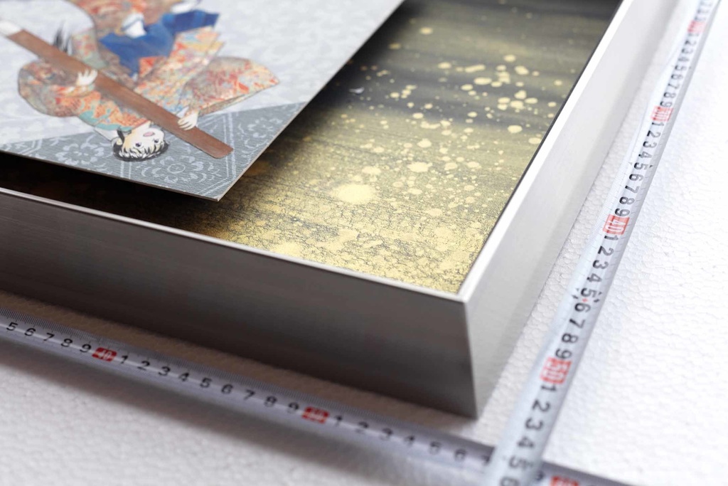 マンガ「筆神」連載前後に描いたイメージボード2枚 コラージュ・彩色・直筆素描 オリジナル1組額装