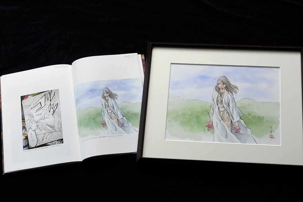 ボディペイントのための構想スケッチ05 鉛筆水彩画直筆素描 オリジナル1点