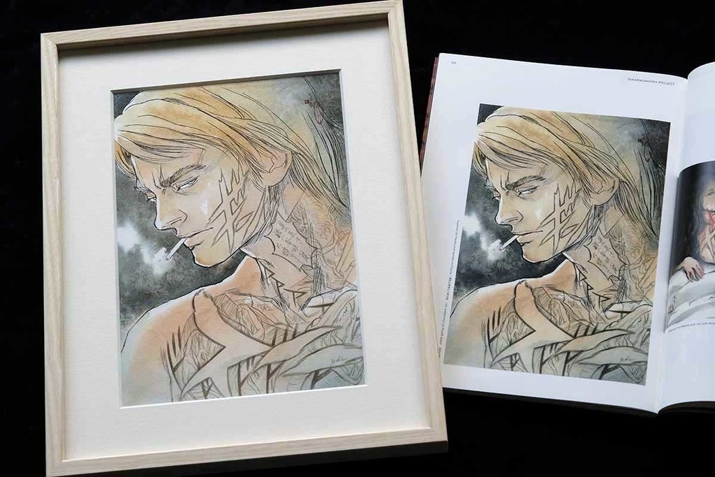 ボディペイントのための構想スケッチ10 鉛筆水彩画直筆素描 オリジナル1点