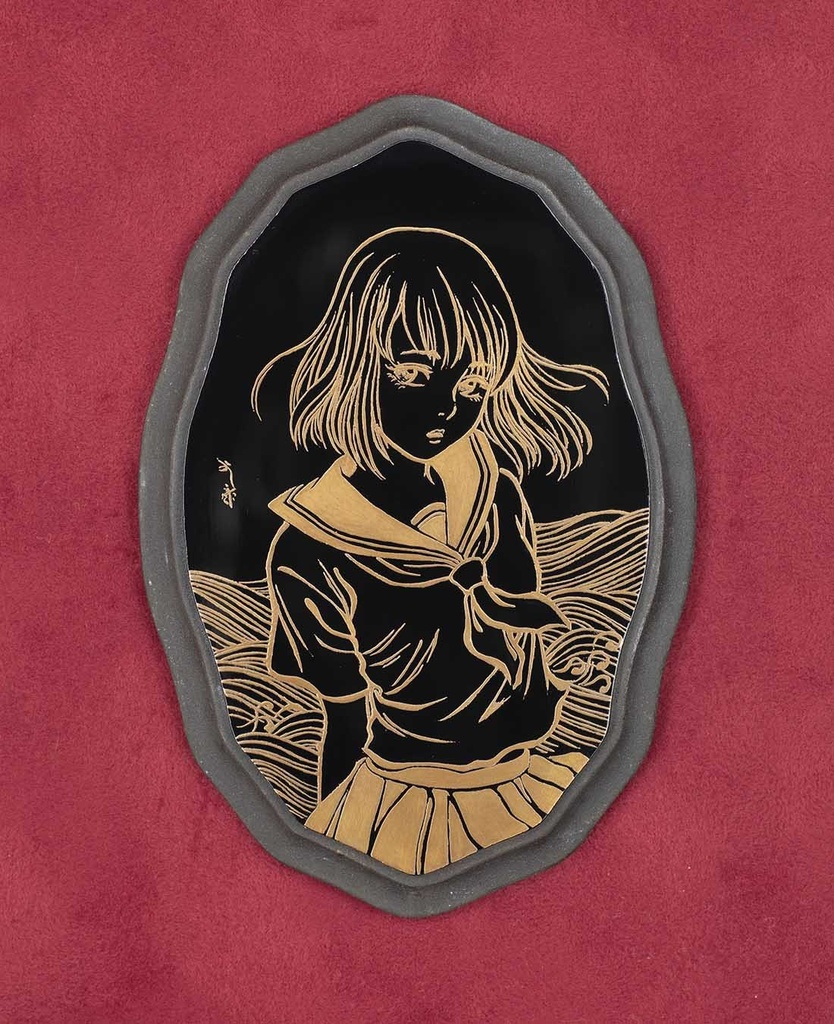 蒔絵板 本漆に純金粉 直筆オリジナル1点 Makie Panel – Genuine Urushi Lacquer with Pure Gold Powder – Original Hand-painted Work 마키에(蒔絵) 패널 – 천연 옻칠과 순금가루 – 오리지널 1점