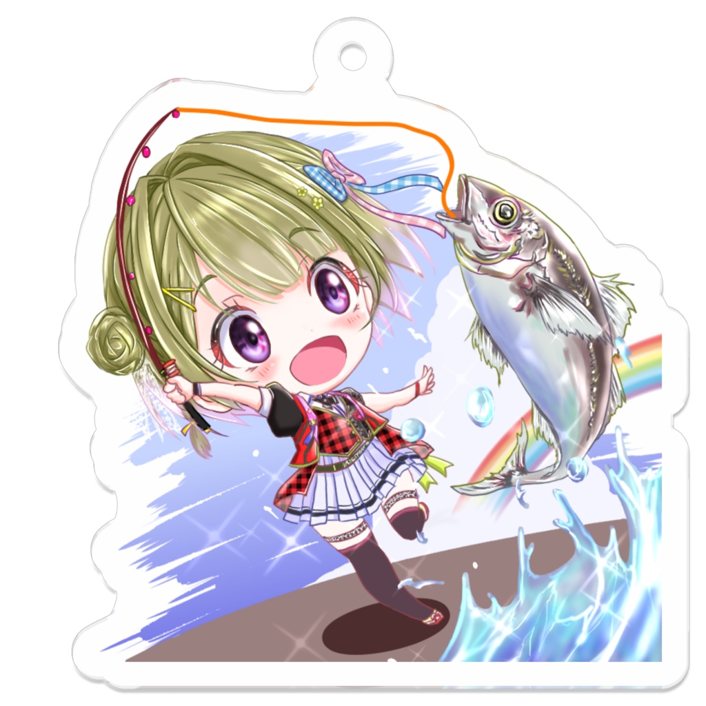 パルタルアクリルキーホルダー　釣りVer.