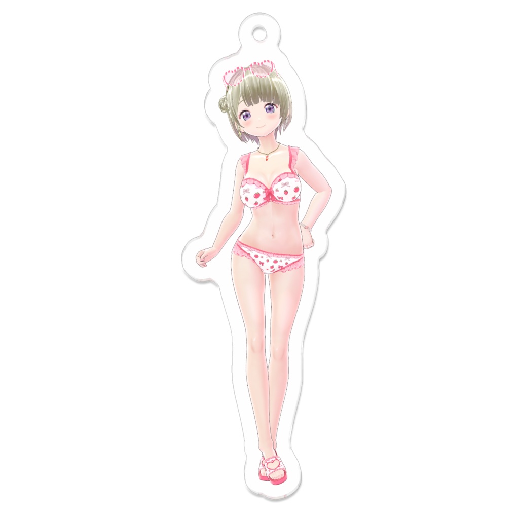 【7周年記念グッズ】水着パルタルのアクリルキーホルダーB 70×70mm