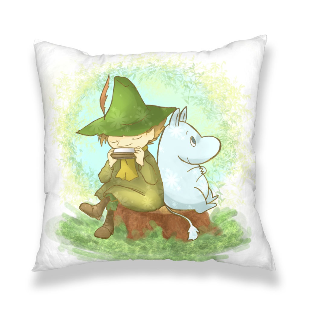 ヨクサル・スナフキン・ムーミン クッションカバー