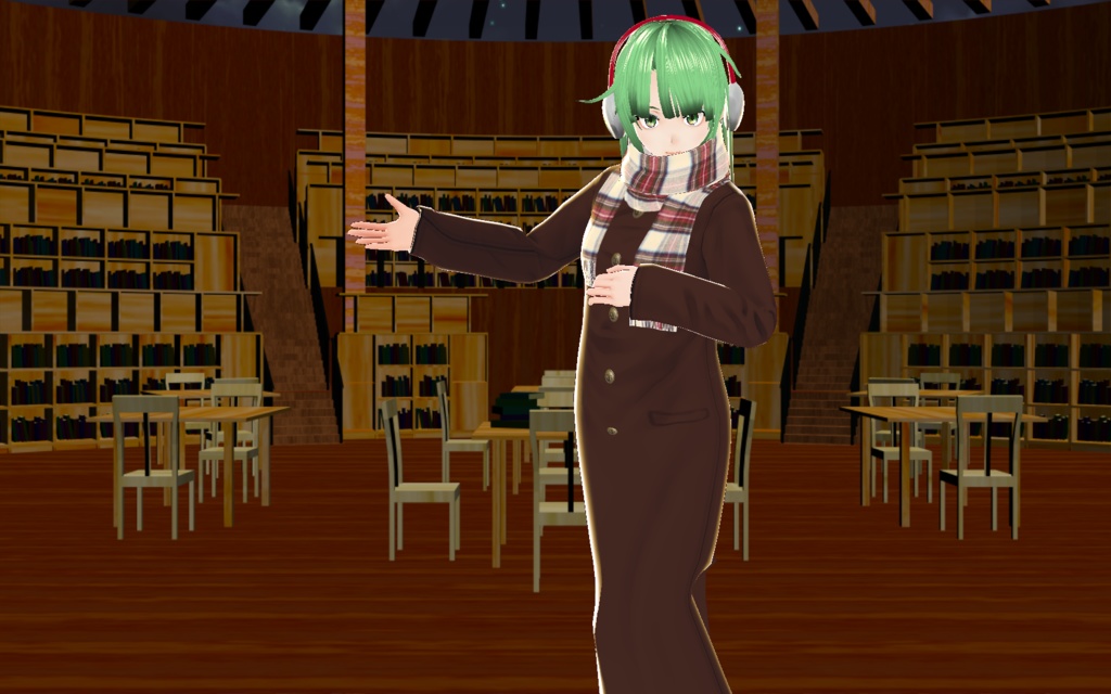 VRoid用・マフラー付きコートとロングコート