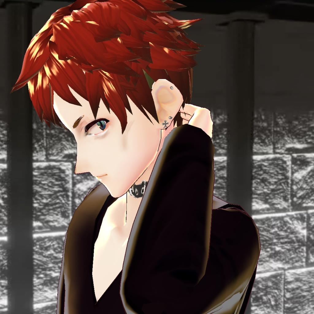 VRoid用・男性用アクセ付き渋谷系コーデ