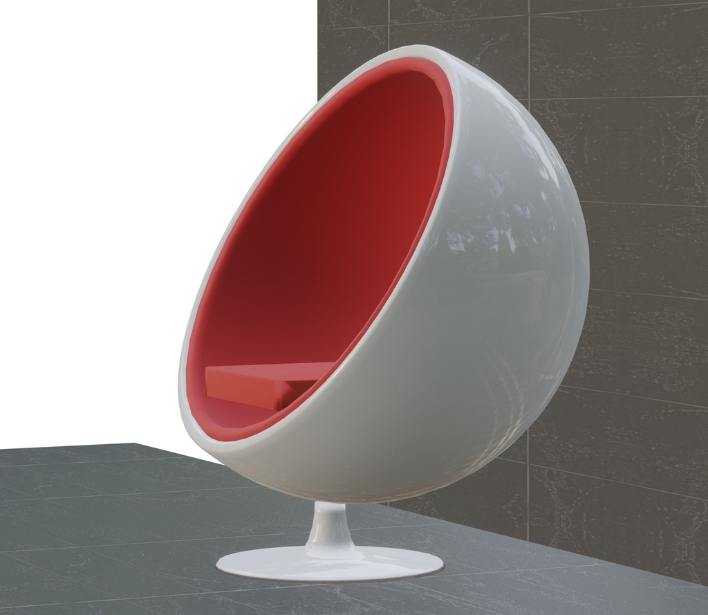 3Dモデル・ボールチェア(FBX/OBJ)