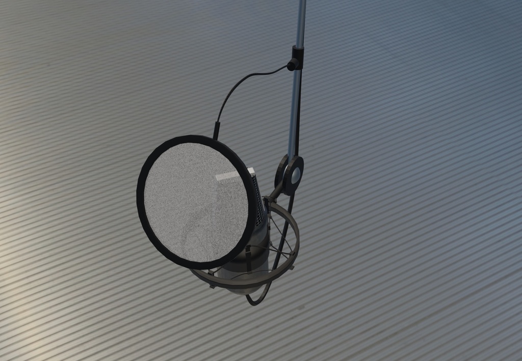 3Dモデル ・コンデンサーマイク Condenser microphone(FBX/OBJ)