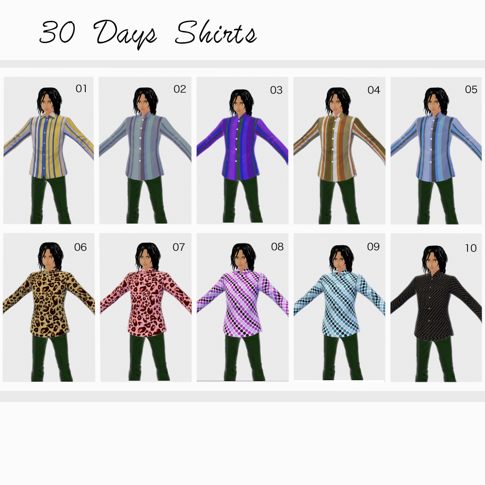 VRoid用・30 days shirts
