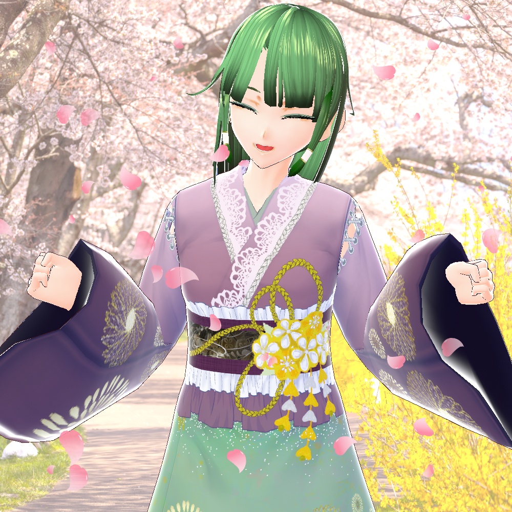 VRoid用・春の着物セット〜夢幻草子〜