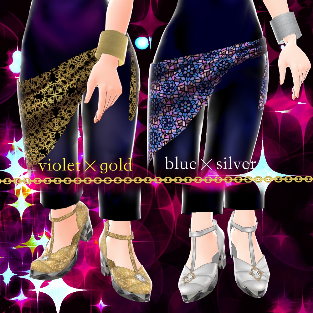 VRoid用・サマーナイト☆ジャンプスーツ2セット