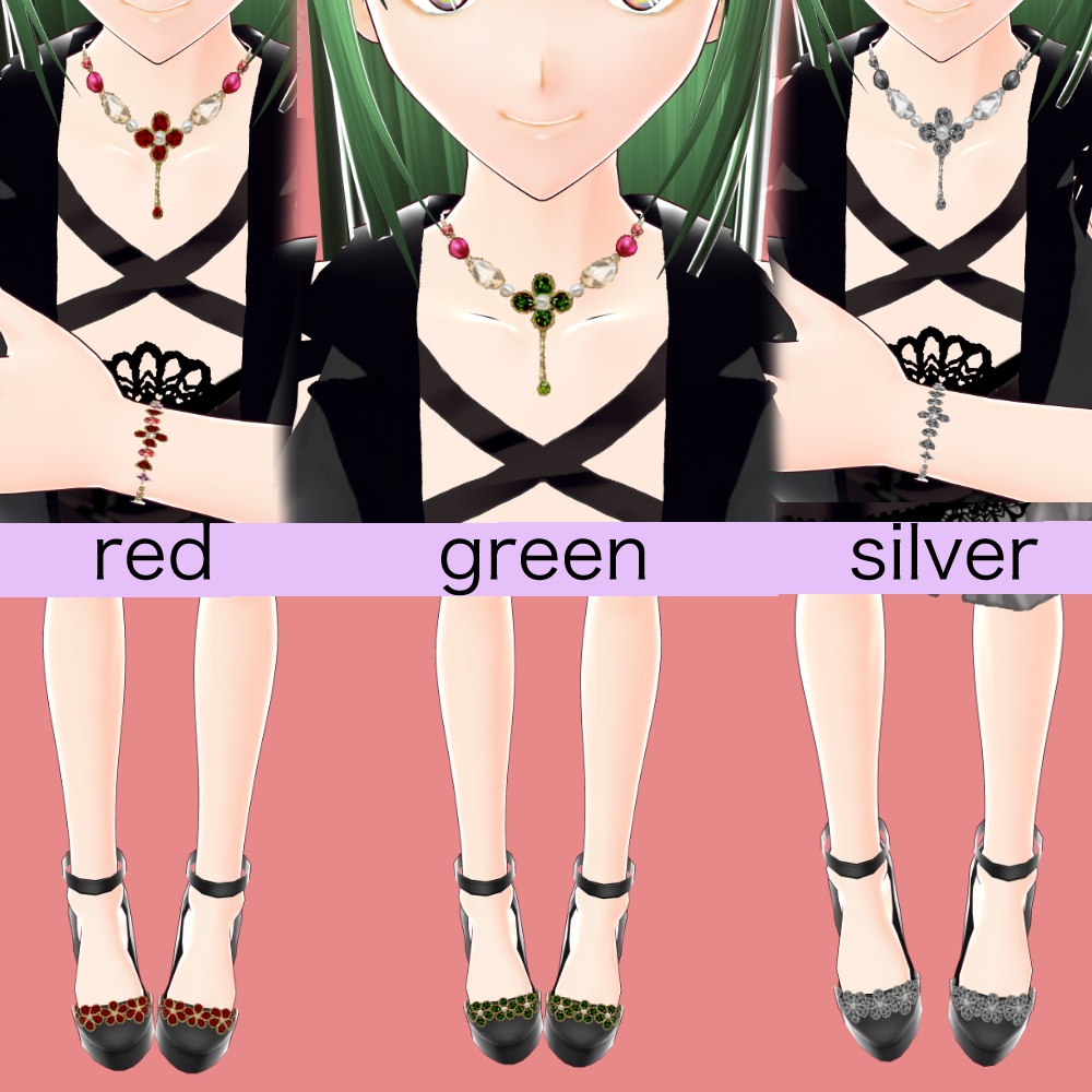 VRoid用・ブラックボレロワンピース