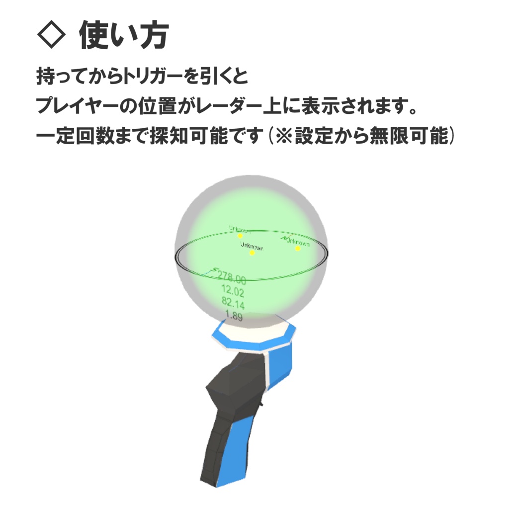 【VRC対応】探せるプレイヤーレーダー