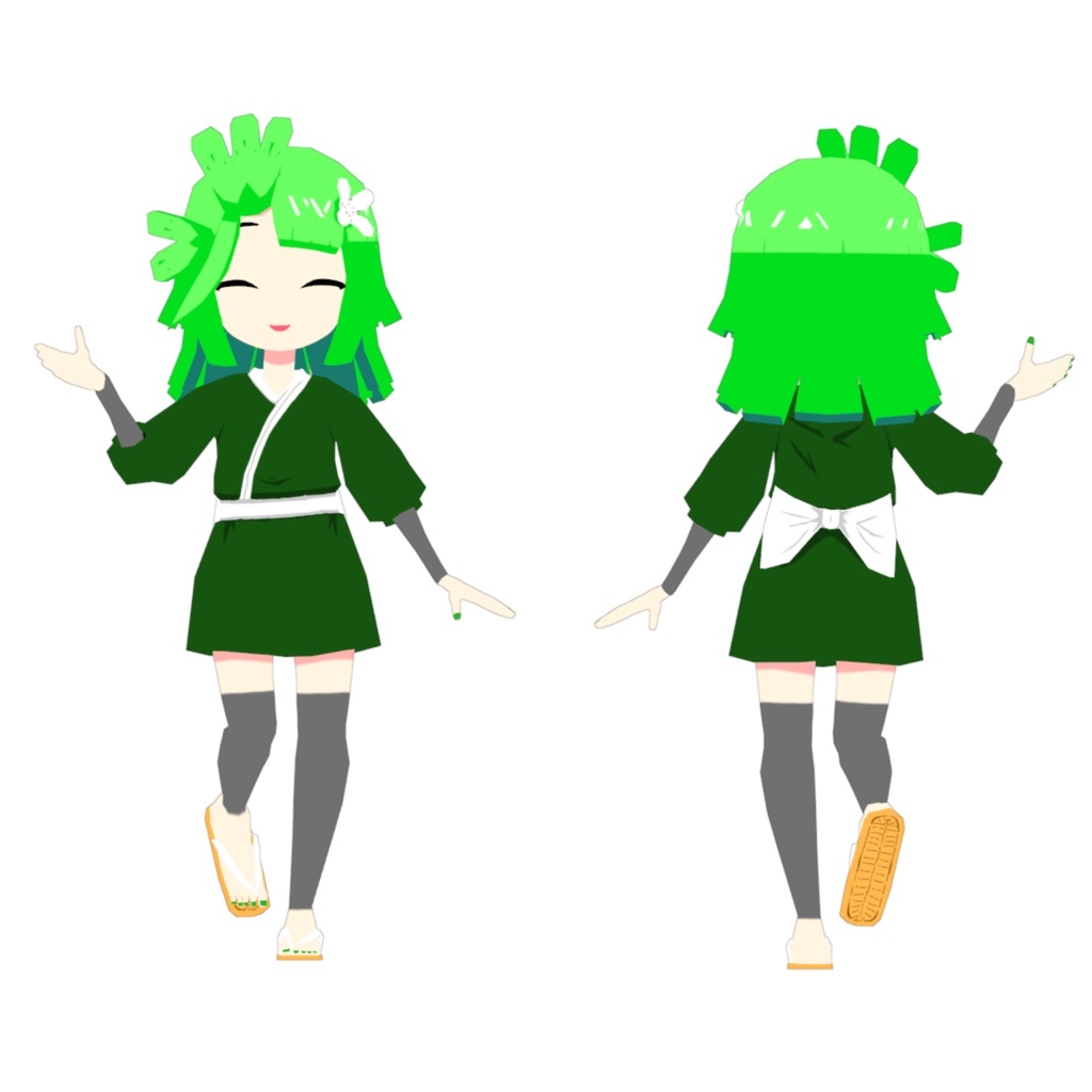 【VRC対応アバター】山葵からこ 3Dモデル