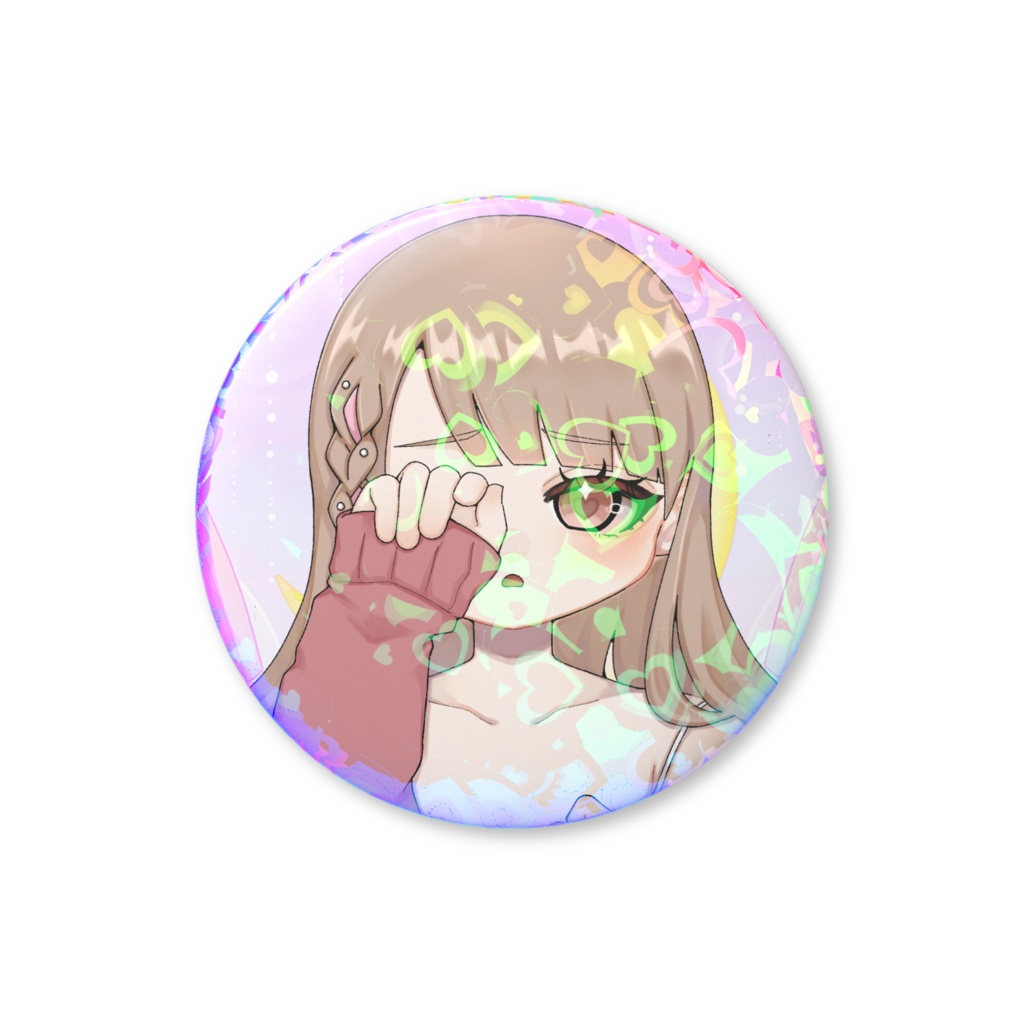 【ホログラム缶バッチ】羽萌 冥。ねむねむ顔