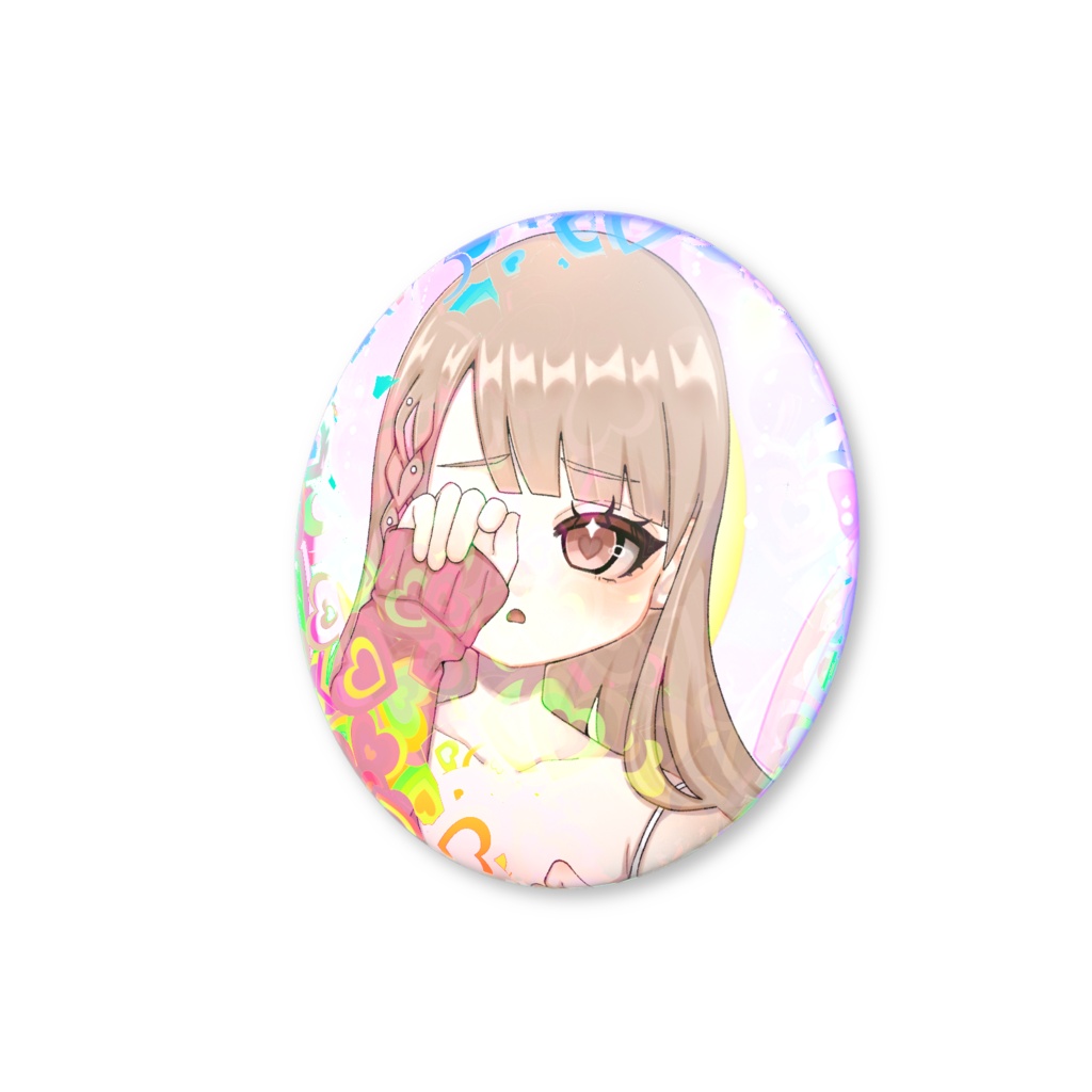 【ホログラム缶バッチ】羽萌 冥。ねむねむ顔
