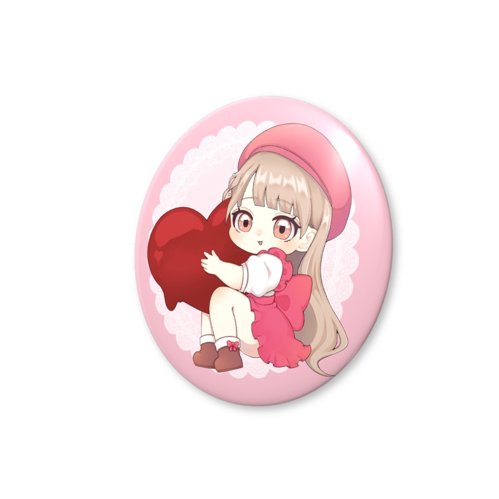 【缶バッチ】羽萌 冥。かわいいちびキャラ