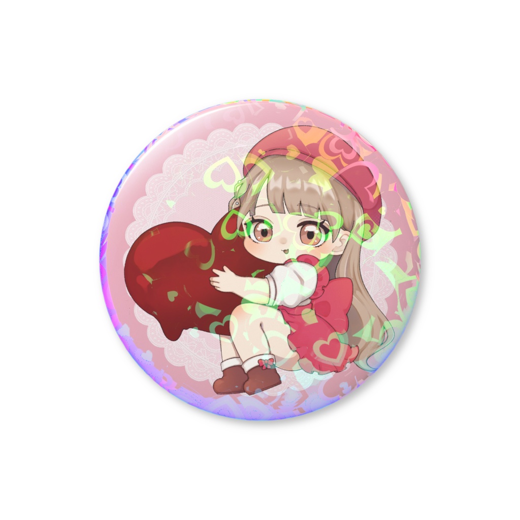 【ホログラム缶バッチ】羽萌 冥。かわいいちびキャラ