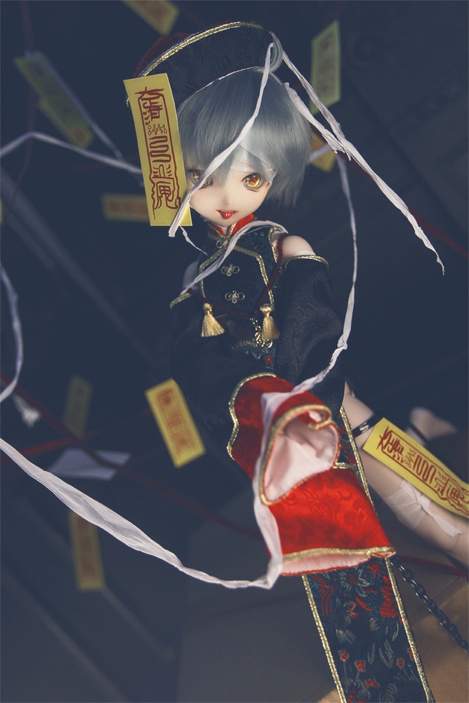 大人気新作 Mdd用ドール服 キョンシーセット ブルー おもちゃ 人形 Csjla Pe