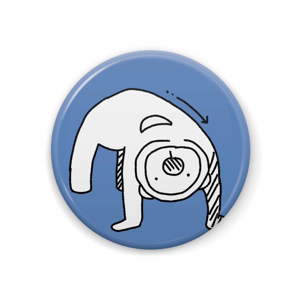 まれー缶バッジ（あお）