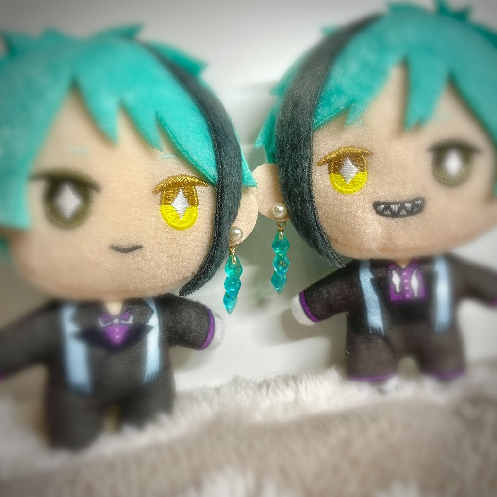 ぬい用 ジェイド、フロイド のチョウザメ風ピアス