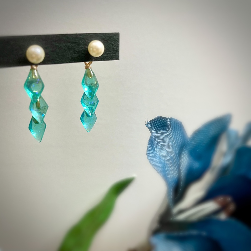 ぬい用 ジェイド、フロイド のチョウザメ風ピアス