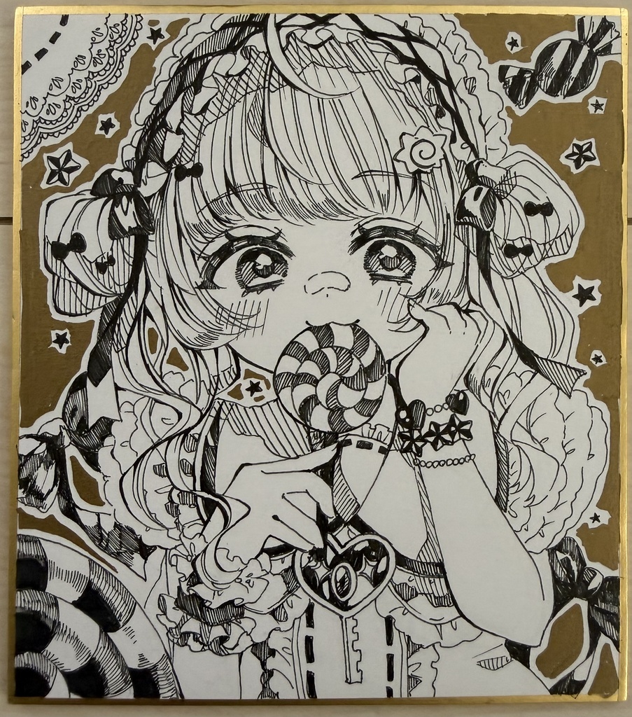 手描きイラスト　創作　女の子