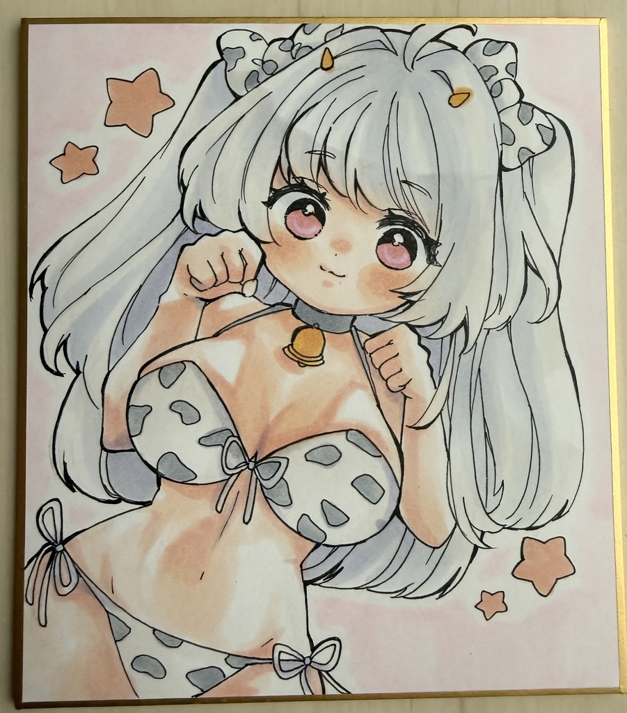バニーと牛柄ビキニの女の子セット