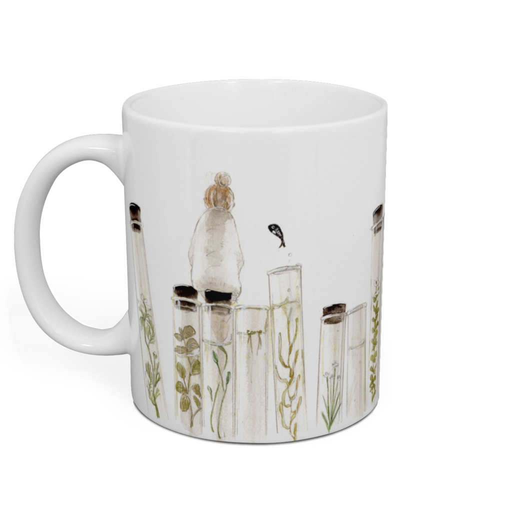 水草標本マグカップ