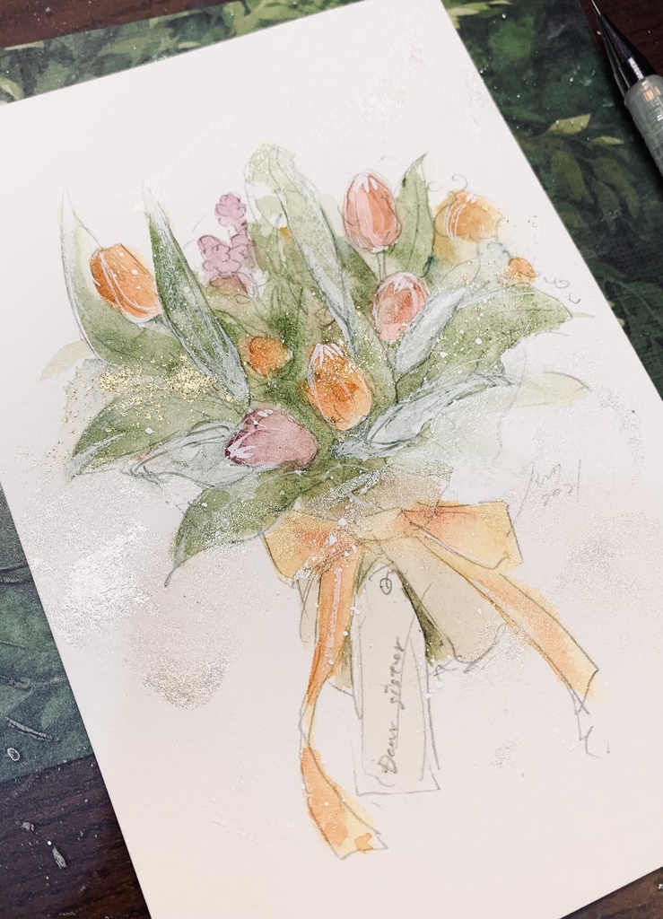 「花束drawing」セミオーダー -通常プラン-