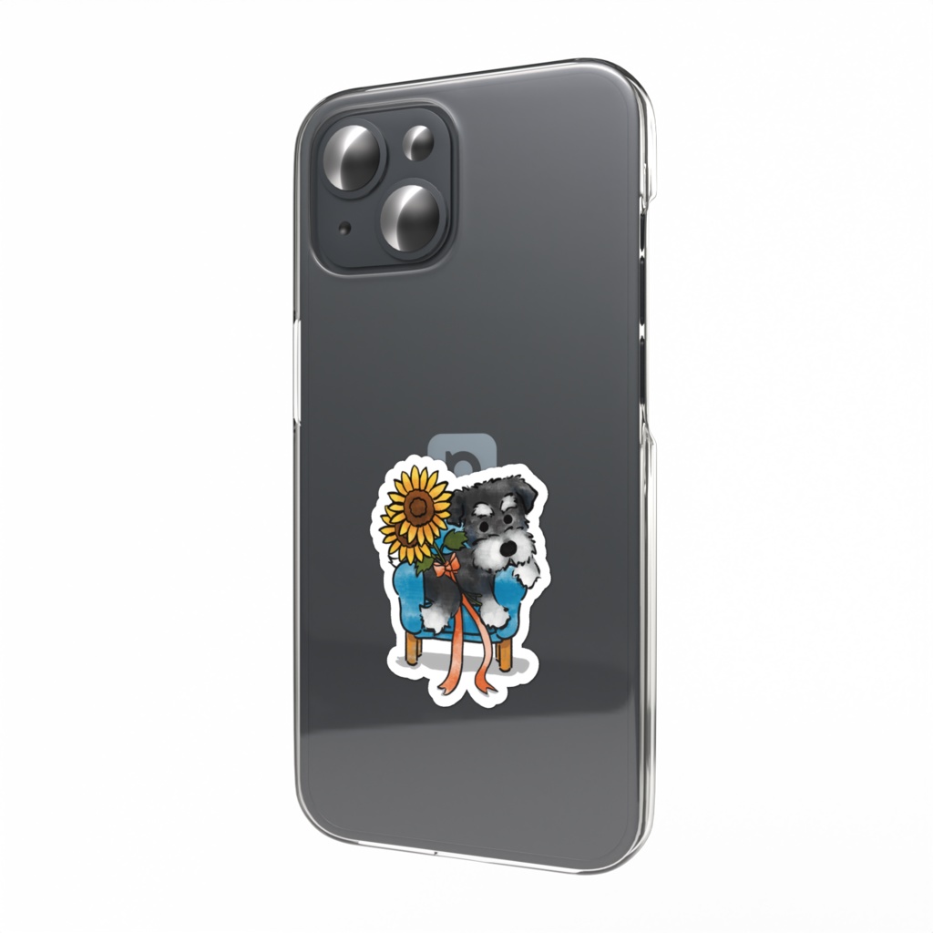 【オハナとボクたち】シリーズ/シュナウザーステッカー(向日葵)