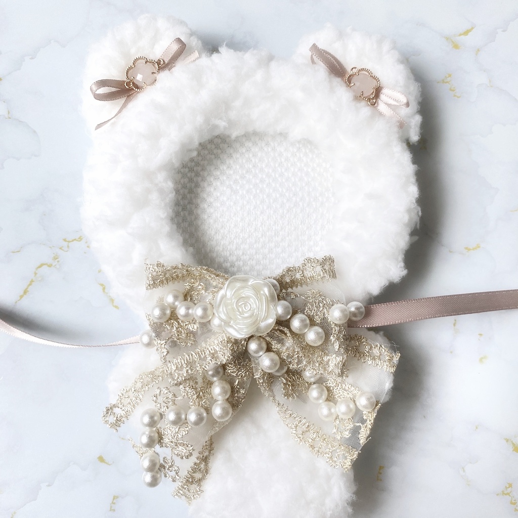 パールリボン⑅⃛ホワイト コスマス 着ぐるみ